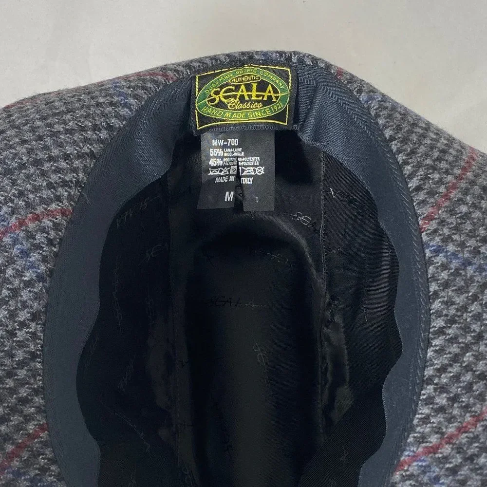 Scala Shape-able Brim Small Checker Pattern Hat